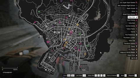 gta strip club map|Strip Clubs